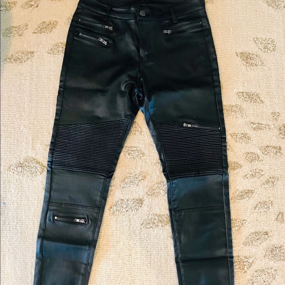 PU (faux leather) pants sexy tight stretchy rider